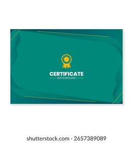 Modelo de design de certificado com fundo de gradiente verde