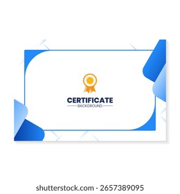 Plantilla de diseño de certificado con fondo de gradiente verde