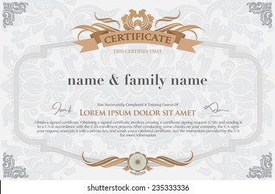 Certificate Design Template. layout design. 