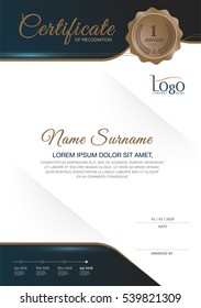 Certificate design template layout template in A4 size