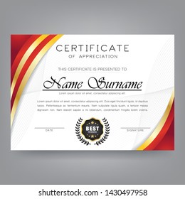 Certificate Design Template in Modern Style