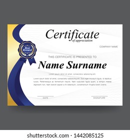 Certificate Design Template in Modern Style