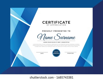 certificate design template vector 2020