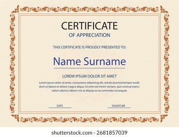 certificate design template vector, certificate design vector
