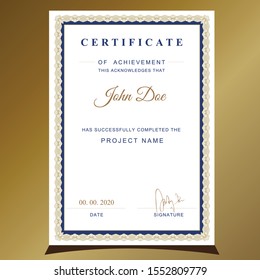 Certificate design template vector design art