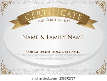 Certificate Design Template Vector illustration.
