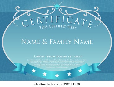 Certificate Design Template Vector illustration.