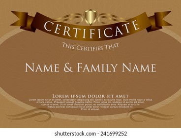 Certificate Design Template Vector illustration.