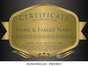 Certificate Design Template Vector illustration.