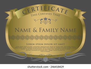 Certificate Design Template Vector illustration.