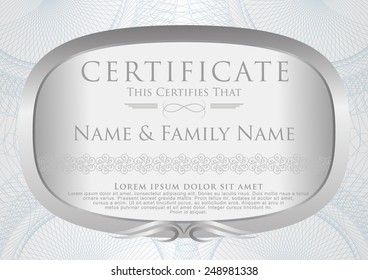 Certificate Design Template Vector illustration.