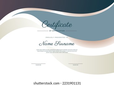 Certificate design vector for diploma certificate, employee of the month, award certificate template and much more