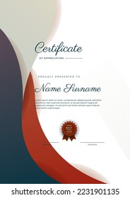 Certificate design vector for diploma certificate, employee of the month, award certificate template and much more