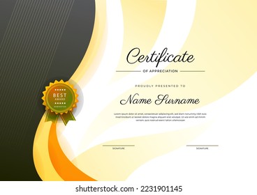 Certificate design vector for diploma certificate, employee of the month, award certificate template and much more