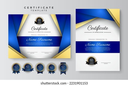 Certificate design vector for diploma certificate, employee of the month, award certificate template and much more