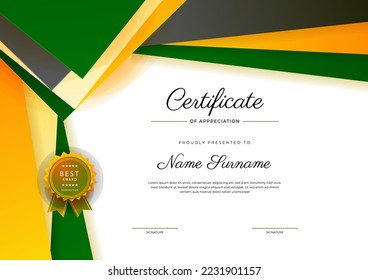 Certificate design vector for diploma certificate, employee of the month, award certificate template and much more