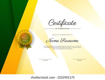 Certificate design vector for diploma certificate, employee of the month, award certificate template and much more