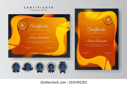 Certificate design vector for diploma certificate, employee of the month, award certificate template and much more