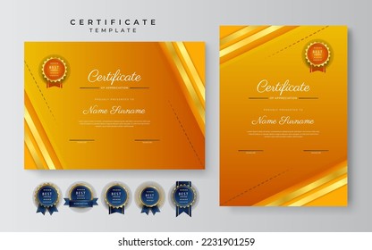Certificate design vector for diploma certificate, employee of the month, award certificate template and much more