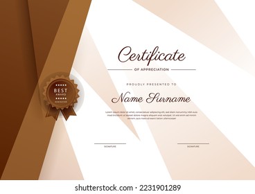 Certificate design vector for diploma certificate, employee of the month, award certificate template and much more