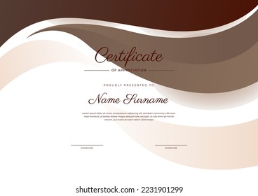 Certificate design vector for diploma certificate, employee of the month, award certificate template and much more