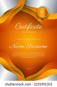 Certificate design vector for diploma certificate, employee of the month, award certificate template and much more