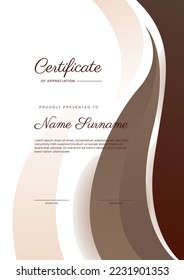 Certificate design vector for diploma certificate, employee of the month, award certificate template and much more