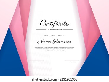 Certificate design vector for diploma certificate, employee of the month, award certificate template and much more