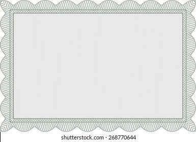 Certificate design. Vector pattern that is used in currency and diplomas