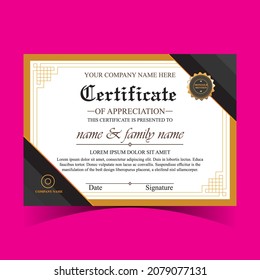 Certificate Design Vector PNG best color combination CMYK color
