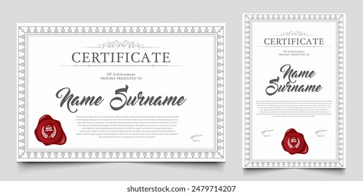 Diseño certificado con un tema vintage o retro. elemento apreciado de empresas, escuelas, eventos.