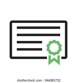 Certificate, diploma, award icon vector image. Can also be used for business management. Suitable for use on web apps, mobile apps and print media.