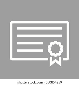 Certificate, diploma, award icon vector image. Can also be used for business management. Suitable for use on web apps, mobile apps and print media.