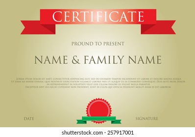 Certificate diploma of completion