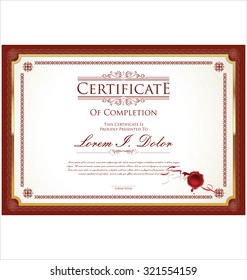 Certificate, Diploma of completion