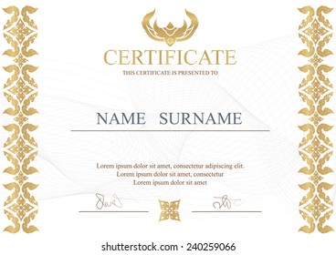 Certificate, Diploma of completion (design template, background)