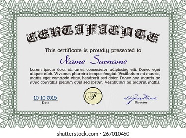 Certificate / Diploma of completion / Design template. 