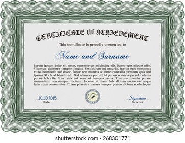 Certificate / Diploma of completion / Design template. 