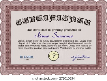 Certificate / Diploma of completion / Design template. 