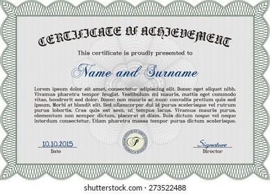 Certificado / Diploma de finalización / plantilla de diseño. 