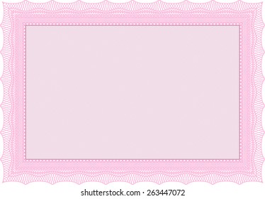 Certificate, Diploma of completion with guilloche pattern and background, border, frame. Certificate of Achievement, Certificate of education, awards, winner.