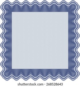 Certificate, Diploma of completion with guilloche pattern and background, border, frame. Certificate of Achievement, Certificate of education, awards, winner.