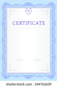 Certificate, Diploma of completion, vector design template