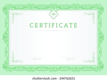 Certificate, Diploma of completion, vector design template