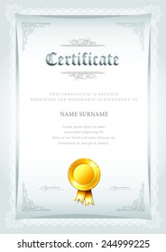 Certificate, Diploma of completion, vector design template