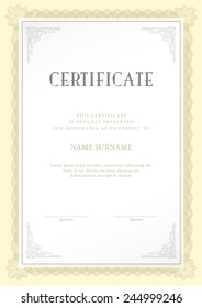 Certificate, Diploma of completion, vector design template