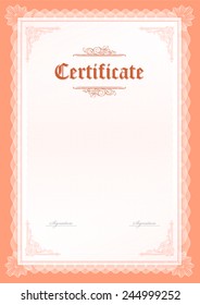 Certificate, Diploma of completion, vector design template