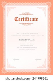 Certificate, Diploma of completion, vector design template