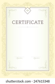 Certificate, Diploma of completion, vector design template
