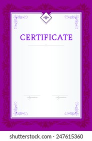 Certificate, Diploma of completion, vector design template